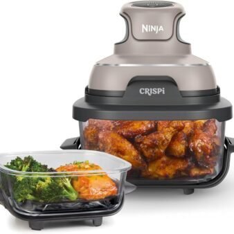 Ninja Crispi® 4-in-1 Portable Glass Air Fryer Cooking System, Mango Clouds
