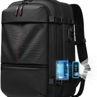 Vacuum Seal Backpack Travel with Built-in Pump 80L Expandable Travel Backpack with Vacuum System. TSA Lock Water Resistant Carry-On Backpack